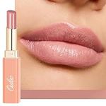 Oulac Nude Pink Lipstick - Moisture Shine Hydrating Lipstick & Tinted Lip Balm for Dry Lips, Medium Coverage Lip Colour | Juicy Look, Glossy Finish, Vegan, Cruelty-Free, Tenderness (14)