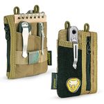 VIPERADE VE18-S Small EDC Pouch, Mini Pocket Organizer Pouch for Men, EDC Pocket Organizer Pouch, 3 Slots with 2 Zipper Pockets, EDC Pouch Multitool Pouch