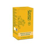Organic Harvest Bride and Groom 6-step Facial Kit | With Goodness of saffron | Nourishes & Brightens Skin | For Flawless Glow | 100% American Certified Organic, Sulphate & Paraben Free -420gm