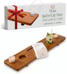 Teak Bathtub Tray for Tub 35” | Bath Tub Tray Wood for Large & Freestanding Tubs, Bathtub Trays for Tub, Bath Tray for Tub, Bath Table Tray | Grand Fjord by JapandiSpirit
