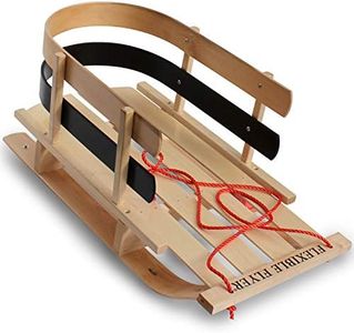 Flexible Flyer BCL-40 Premium Baby Sleigh. Toddler Boggan. Wooden Pull Sled for Kids,Red , 29 x 14 x 11.5 inches