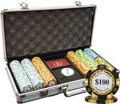 MRC POKER 300 Ct Monte Carlo Poker Club 14 gram Poker Chip Set Aluminum Case