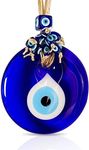 BCS Blue Evil Eye Decor Home Wall Hanging 4" Glass Handmade Turkish Nazar Amulet Good Luck and Protection Charm