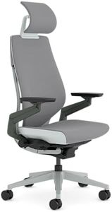 Steelcase Gesture Ergonomic Office Chair With 360° Armrests, 3D Live Back Lumbar Support, Adjustable Headrest Grey