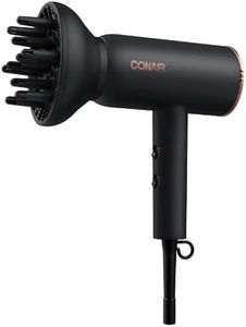 Conair 1875 Watt HTDC Titanium Pro 330C Hair Dryer, Ceramic Titanium Technology, Includes Concentrator and Diffuser,Tourmaline technology, Black