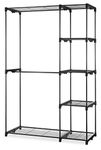 Whitmor 6779-4114-BLK Deluxe Double Rod Closet, Black