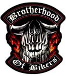 Motohog Unique Embroidered Iron & Sew Patch for Clothes (Brotherhood of Bikers)