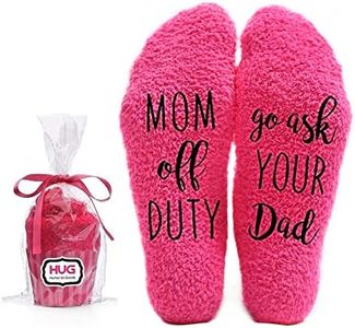 Humor Us Home Goods Funny Socks for Women - Pink Cute Fuzzy Socks in Cupcake Packaging, Novelty Socks Birthday Gifts for Her