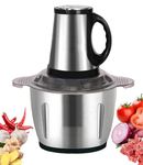 Brijshi Multipurpose Stainless Steel Heavy Electric Meat Grinder Vegetable Chopper 2L Food Processor Cutter Mixer for Meat Vegetables Onion Garlic Slicer Dicer Mincer Fruit N Nuts