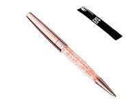 UK Seller ! Crystal Ballpoint Pen Made with 140 Sparkling Crystal Elements. Pouch Pen and Refill Included. (Rose Gold)