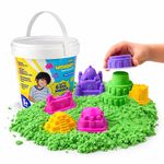 Kinetic Sand for Kids 800g Magic Sand Kit with 6 Moulds, Non Sticky Soft Sand Clay Toy, Sensory Play Set, Indoor Sand Art Craft Kit, Reusable Moldable Play Sand for Boys Girls