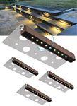 SMY Lighting 4Pack 7 Inch 2.5W LED Hardscape Lighting Retaining Wall Lights, IP68 Waterproof 12V-36V Low Voltage AC/DC Soft White 2700K Hardscape Paver Light Outdoor Step Lights 40,000 Hours Lifespan