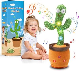 Qularlans Dancing Talking Cactus Toy for Baby Toddler, Boys Girls Gifts Interactive Singing Cactus Toy Repeat Record Mimicking with Adjustable Volume of 120 English Songs