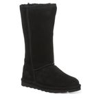 BEARPAW Women's Elle Tall Wide Multiple Colors | Women's Boot Classic Suede | Women's Slip On Boot | Comfortable Winter Boot, Black Ii, 8 Wide