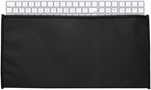 kwmobile Dust Cover Compatible with Universal Keyboard (M) - Computer Keyboard Protector Fabric Case - Black