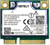 NETELY Wireless-AC 8260HMW 1200Mbps Mini-PCIE Interface WiFi Adapter with Bluetooth 4.2 for Laptop PCs, Intel Wireless-AC 8260D2W, 2.4GHz 300Mbps & 5GHz 867Mbps WiFi Card (Wireless-AC 8260HMW)