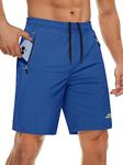 MAGCOMSEN Hiking Shorts for Men 9" Lightweight Quick Dry Stretch Gym Athletic Work Fishing Men's Blue Summer Casual Shorts