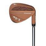 MAZEL Golf Sand Wedges M2-2, Stainless Steel Single Wedge 52,56,60 Degrees for Right Handed (Single 56 Degrees, Rose Gold)