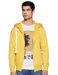 Amazon Brand - Symbol Men's Cotton Blend Hooded Sweatshirt (AW18MNSSW04_Dawn Yellow_S)