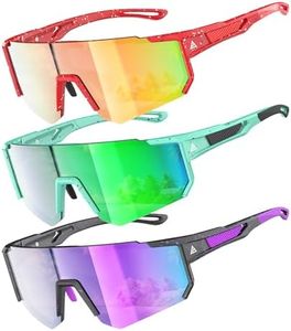 QALLY Kids Sunglasses Youth Baseball Softball Sunglasses for Girls Boys Age 4-14 UV Protection Sports Kids 3 Pack