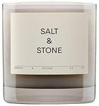 SALT & STONE Scented Candle | Hand-Poured, Aromatic & Fragrant | Made with Natural Coconut & Soy Blend Wax | 100% Cotton Wick | Long-Lasting 50 Hour Burn Time (8.5 oz) (Santal & Vetiver)