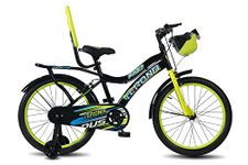 The Faster Duster IBC Cycle 20T with Training Wheels (SEMI-Assembled) for Boys and Girls Ideal for Age Group 5-8 Years,Frame: 13 Inches (Black)