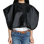 Waterproof Hair Dye Cape Hairdressing Salon Apron for Barbershop Water Resistant Hair Cutting Cape Black Shampoo Cloth Hair Cutting Collar Hair Dyeing Cape Non-Slip Neck Wrap for Hairdye