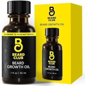 Beard Club - Beard Growth Serum with Natural Castor, Coconut and Avocado to Grow a Thicker, Fuller Beard, Fill in Patches and Stimulate Healthier Facial Hair Growth