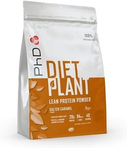 PhD Nutrition Diet Plant, Vegan Protein Powder Plant Based, Salted Caramel, 20g of Plant Protein, 40 Servings Per 1 Kg Bag