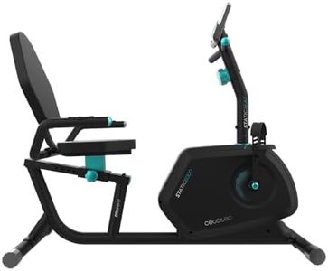 Cecotec Bicicleta Estática Reclinable Drumfit Static 6000 Seat. 8 niveles de resistencia magnética. Volante de inercia de 6 kg. Pantalla LCD. Pulsómetro. Soporte para dispositivos.