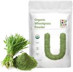 UNLEASH'D ORGANIC Organic Wheatgrass Powder 16 oz Green Superfood Powder Vegan Friendly Rich in Immune Vitamins Fibers and Minerals