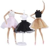 E-TING 3 Sets Ballerina Doll Clothes Chiffon Ballet Outfits Dance Dress Tutu Skirt with 3 Ballet Shoes for 11.5 Inch Girl Dolls