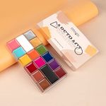 COSLUXE IMAGIC PROfessional ABSTRACT GEOMETRIC 16 Colors Face Oil Paint Makeup Pallete, Face & Body Painting Palette High Pigment Tattoo Paints