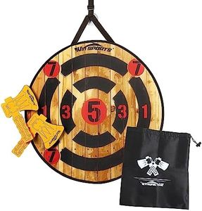 WIn SPORTS Toy Foam Axe Throwing Game - Indoor Outdoor Target Game,Includes Two Foam Axes, One 26” Easy Fold Target and A Carry Bag