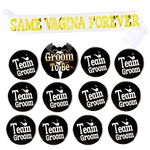 1 Set Groom Sash Badge Set Includes Groom to Be Badge Team Groom Award Badge Brooch for Bachelor Party Engagement Celebration Wedding Supplies