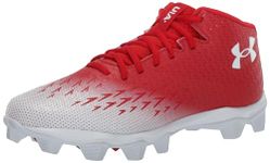 Under Armour Men's Spotlight Franchise Rm 4.0 Football Shoe, (600) Red/White/White, 11.5