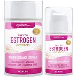 Phyto Estrogen Cream for Women | Plant Based Hot Flash, Menopause & Menstrual Cycle Support | Wild Yam, Black Cohosh, Dong Quai, Red Clover | 96 Topical Servings | 4oz Pump | Vegan, Paraben-Free