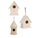 Yardenfun 3 Pcs Wooden Bird House Wooden Birdhouse DIY Birdhouse Wooden Bird Nest Arts and Crafts for Kids Tiny House Kit Bird Nesting Boxes DIY Wood Birdhouse Kit Birds Set Bird's Nest