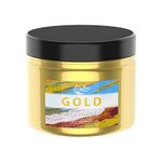 Mica Powder - Huge 60 Grams / 2.1 Ounces Pearl Epoxy Resin Colour Pigment - Cosmetic Grade Slime Colouring Pigment - Natural Mica Powder Pigment for Bath Product, Resin Art, Painting, Nail Art (Gold)