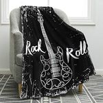 Jekeno Music Guitar Gifts Blanket for Women Men, Music Guitar Gifts Throw Blankets for Adult Kids Girls Boys Guitar Players, Christmas Birthday Valentine's Day Guitar Decor Gifts for Home Bed Couch