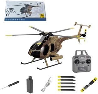 Aetheria MD500 Remote Control Helicopter, 2.4G 4CH Single-Rotor Little Bird RC Aircraft Model Gift for Adults with 6-Axis Gyro, Dual Brushless Motors, One Key Take Off/Landing-RTF Version