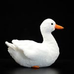 double bread Cole Duck Plush, Simulation White Duck Stuffed Animals Toys, Cute 12 in Duck Plush Stuffed Animal Plushie Gifts for Kids