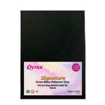 Oytra Polymer Clay 125 Grams Signature for Jewellery Earrings Making Oven Bake (Black)