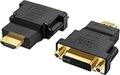 CableCreation 2-Pack HDMI to DVI Adapter, Bi-Directional HDMI Male to DVI Female Converter, 1080P DVI to HDMI Converter for PC, TV, Monitor