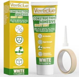 Construction Adhesive Heavy Duty, 7.4 Ounce Cement Glue, 1 Tube Concrete Glue, Versatile Concrete Glue for Tile, Cement, Floor, Stone, Wall and More