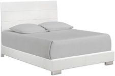 Coaster Home Furnishings Platform Bed, Glossy White, King