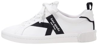 Kate Spade New York Women's Signature LACE UP Sneaker, White, 5.5 UK