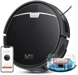 ILIFE V9 Robot Vacuum and Mop Combo, 3000Pa Strong Suction Robot Vacuum Cleaner with Gyro Navigation, App/Alexa Control, for Pet Hair, Hard Floor, Low Carpet, 2.4GHz WiFi Only, Black