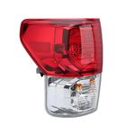 Tail Light Assembly Compatible With 2010-2013 Toyota Tundra Halogen Rear Brake Taillight Taillamp Left Driver Side With Bulb and Harness Replaces# 815500C090 815600C090 TO2800165 TO2800183