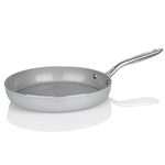 TECHEF - CeraTerra Collection, 12" Ceramic Nonstick Grill Pan (PTFE and PFOA Free Ceramic Exterior & Interior), Made in Korea (12-in Grill Pan)